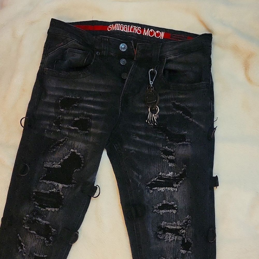 Strugglers Moon Black Denim Jeans